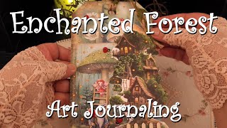 Magical Enchanted Forest | ASMR Cinematic Art Journaling