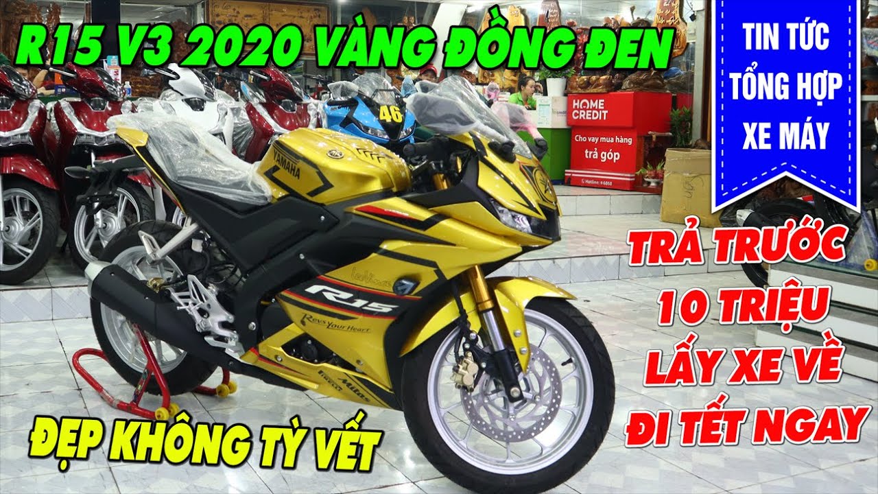 Tem Trùm Yamaha R15 V3 Vàng Đen Nhám Cực Chất  Vàng Đen Xe máy