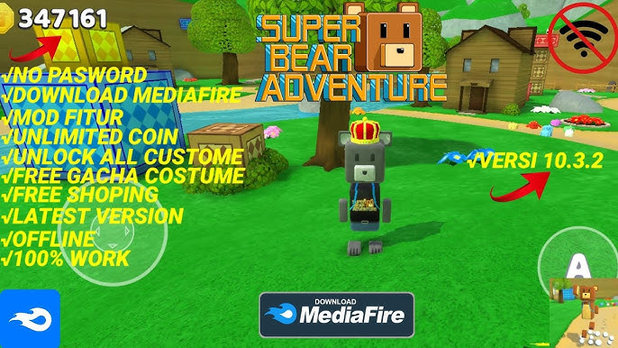 Download Super Bear Adventure Mod Apk 2023 - Unlimited Coins & Free  Shopping 