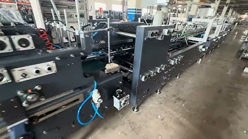 4 corner box folder gluer machine testing before shipping to Euro