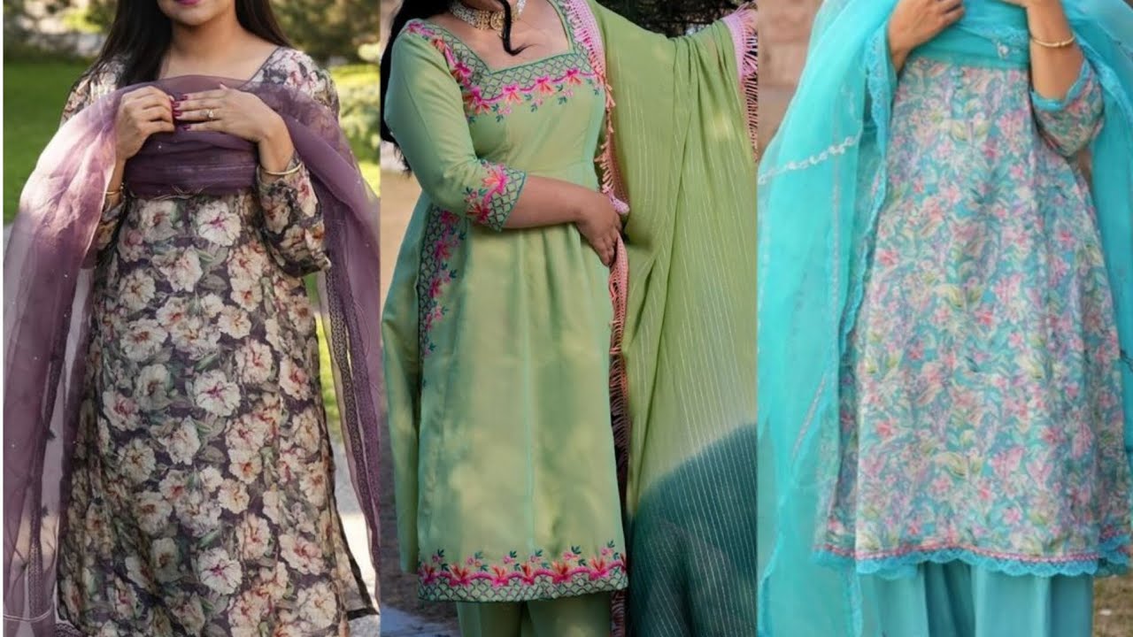 Punjabi Frock Suits | 2022 Party Wear Anarkali Suit Designs/Partywear  Punjabi Frock Suit With Salwar - YouTube