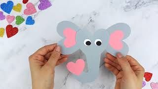 Free Printable Heart Elephant Craft for Kids