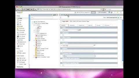 Creating, Moving and Deleting Pages and Menu items in Typo3