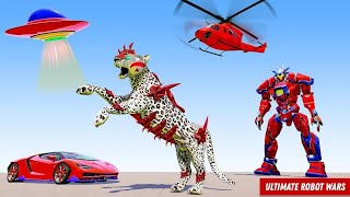 Snow Leopard Robot Car Transform Game screenshot 5