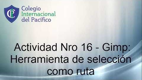 Actividad 16 - Gimp: Herramienta de ruta como selección