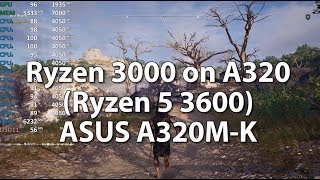 schelp Korting Afrikaanse Ryzen 5 3600 with A320 Mainboard (ASUS A320M-K) DDR4-3733 Gaming CPU  Frequency Test - YouTube