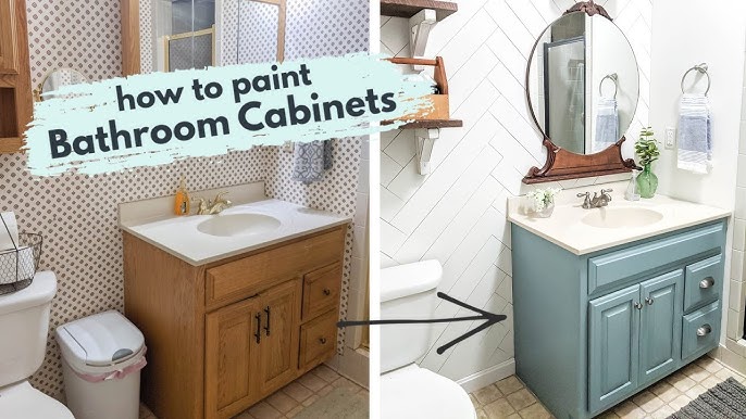 How To Paint A Bathroom Vanity Diy Makeover Thrift Diving Blog Youtube