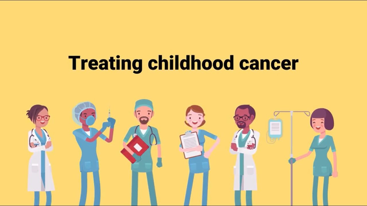 A treats children. Childhood Cancer. Childhood Cancer cartoon Phone. Childhood Cancer cartoon. February 15 - International Day of children with Cancer.