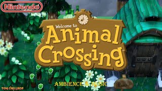 Animal crossing | Relaxing video game music with rain ambience