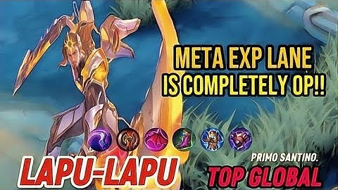 Gameplay Lapu-Lapu Meta ExpLane! Hybid Build Is Completely OP!! [ Top Global Lapu-Lapu ] MLBB