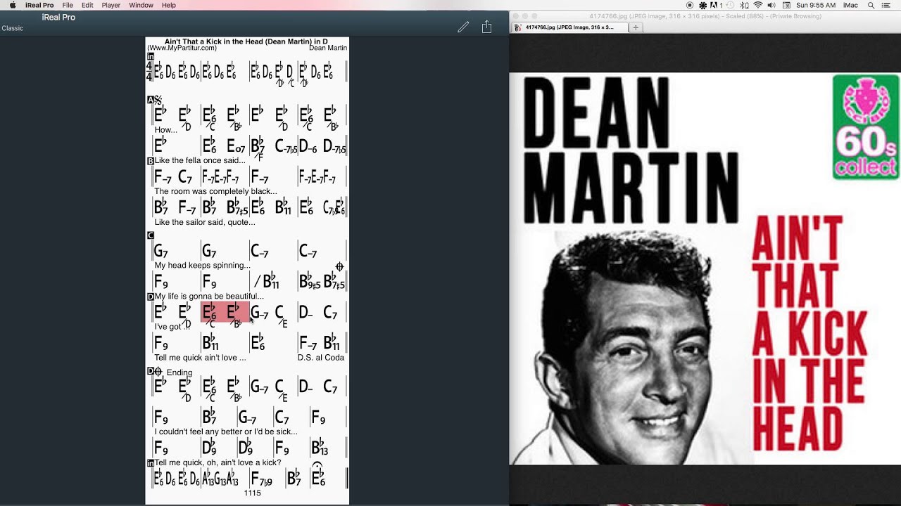 Ain T That Kick In The Head Chords At Mypartitur Dean Martin Youtube