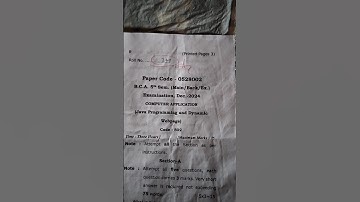 BCA #Java Programming and Dynamic Webpage #5th sem,#msu saharanpur Question paper