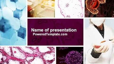 Microbiology Collage PowerPoint Template by PoweredTemplate.com