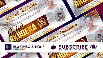 Funeral Invitation Design Adobe Photoshop