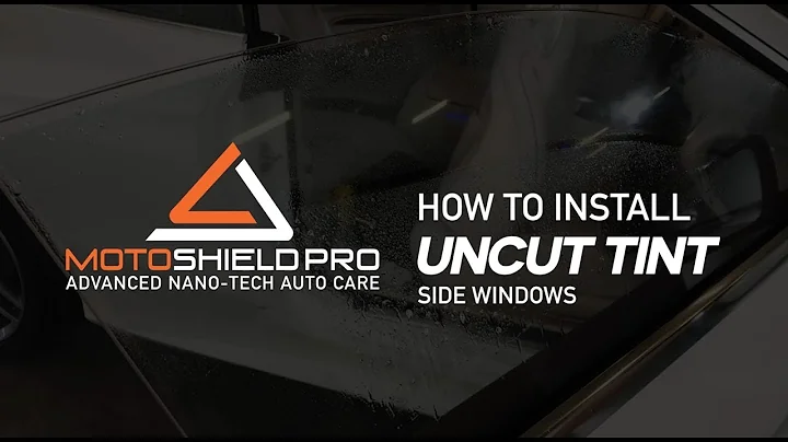 How To Install Uncut Tint For Side Windows - MotoShield Pro