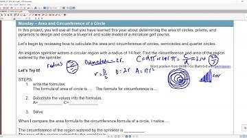 7.9B Area and Circumference of Circles