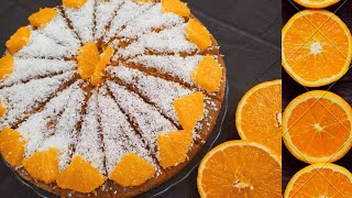 ألذ كيكة برتقال اعمليها بدون خلاط -  Orange Cake