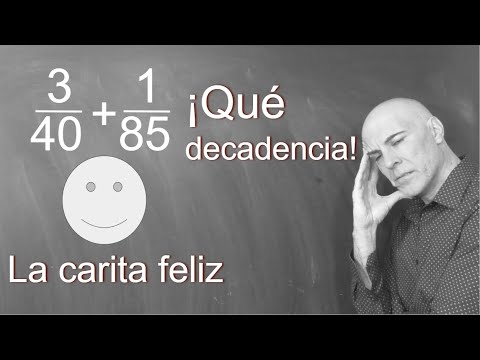 MÉTODO DE LA CARITA FELIZ. Suma de Fracciones. Matemáticas Básicas