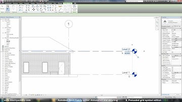 Autodesk Revit - 2D families training - 06. Preloaded grid symbol edition