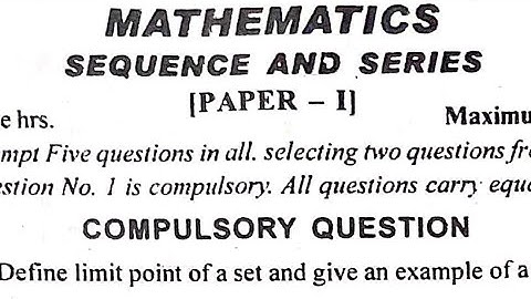 bsc.IV semester,previous question paper of sequence and series kuk examination of 2022 #youtube