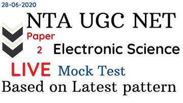 UGC NET Mock Test electronic Science Paper II
