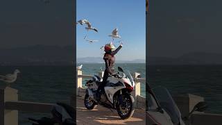 She is okay 🙏😂 #viral #funny #motovlog #trending #top #motorcycle #bike #bikelover #shorts #cute