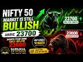 Market is still bullish above 23700 shorts to be done only below 23600