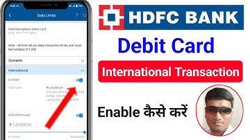 HDFC Debit Card International Activation/how to enable international transaction in HDFC debit card