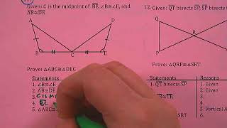 Triangle Congruence Proof Example 2