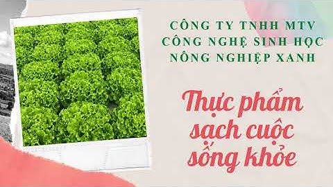CÔNG TY TNHH MTV CÔNG NGHỆ SINH HỌC NÔNG NGHIỆP XANH