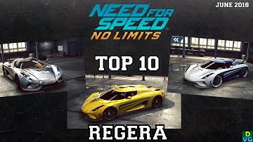NFS No Limits | Top 10 - Koenigsegg Regera (June 2018)