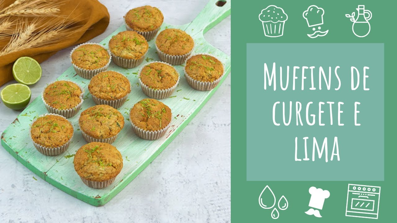 Muffins de curgete e lima