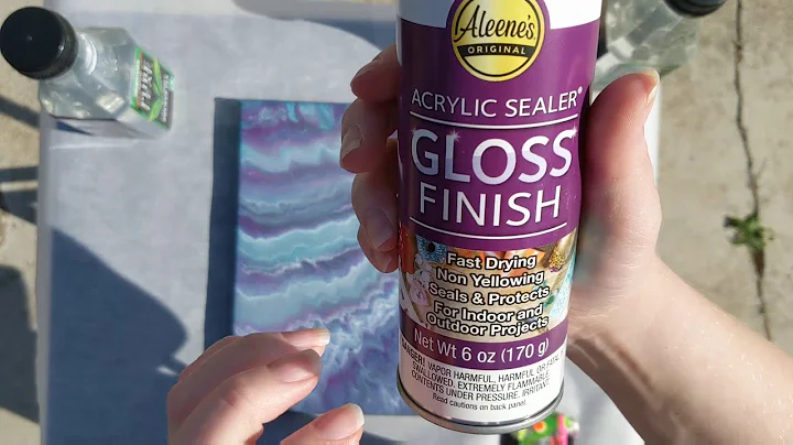 Sealing an Acrylic Pour Painting with Aleene's Spray Gloss Finish