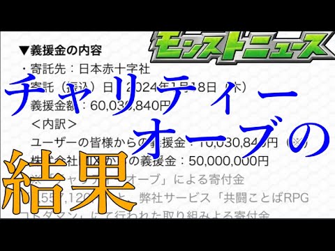 モンストのチャリティーオーブ合わせて6000万円寄付するMIXI【モンストニュース1月18日】