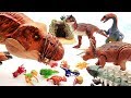 T-Rex ate Little Dinosaurs! Let's Defeat T-Rex. Jurassic World2, Schleich Dinosaur Toys.