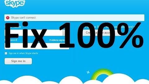 How to fix skype can