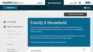 Health Insurance Marketplace Application process