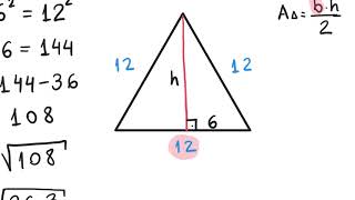 Área de Triângulo Equilátero ✅ Matemática para Concursos