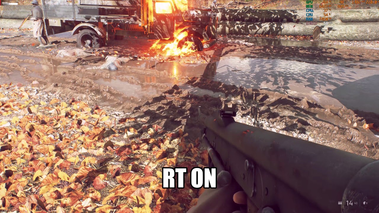 Battlefield 5 Ray Tracing on AMD Vega 64 - YouTube
