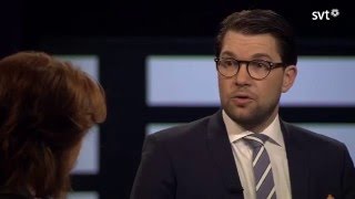 SVT Agenda - Jimmie Åkesson vs. Jan Björklund (2016.03.06)