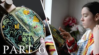 The final stitches! | Finishing the background | William Morris Needlepoint Tapestry | Part 6