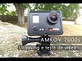 AMKOV 7000S | Unboxing e teste de vídeo FHD 30fps