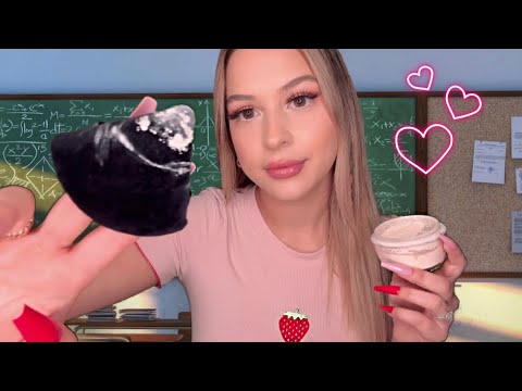 ASMR Girl who is Obsessed with you does your makeup in class ✨ (You’re PERFECT🥹)