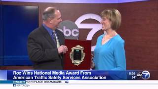 ATSSA National Media Award to Roz Varon 5:00 am news 3-7-17