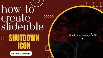 How to Create Simple /  Slide-Able Shutdown Button Shortcut on Windows 11 Windows 10 #pc #windows11