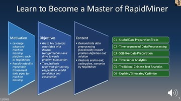Overview 00 - Introduction to a Series of Data Preprocessing Tutorials on RapidMiner