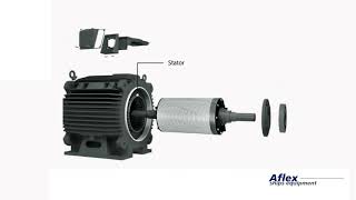 Aflex Series:  Parts of a 3 Phase Squirrel Cage Induction Motor