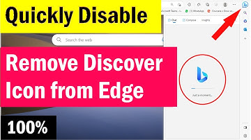 How to remove Bing discover from Microsoft edge | disable discover button in edge | remove discover