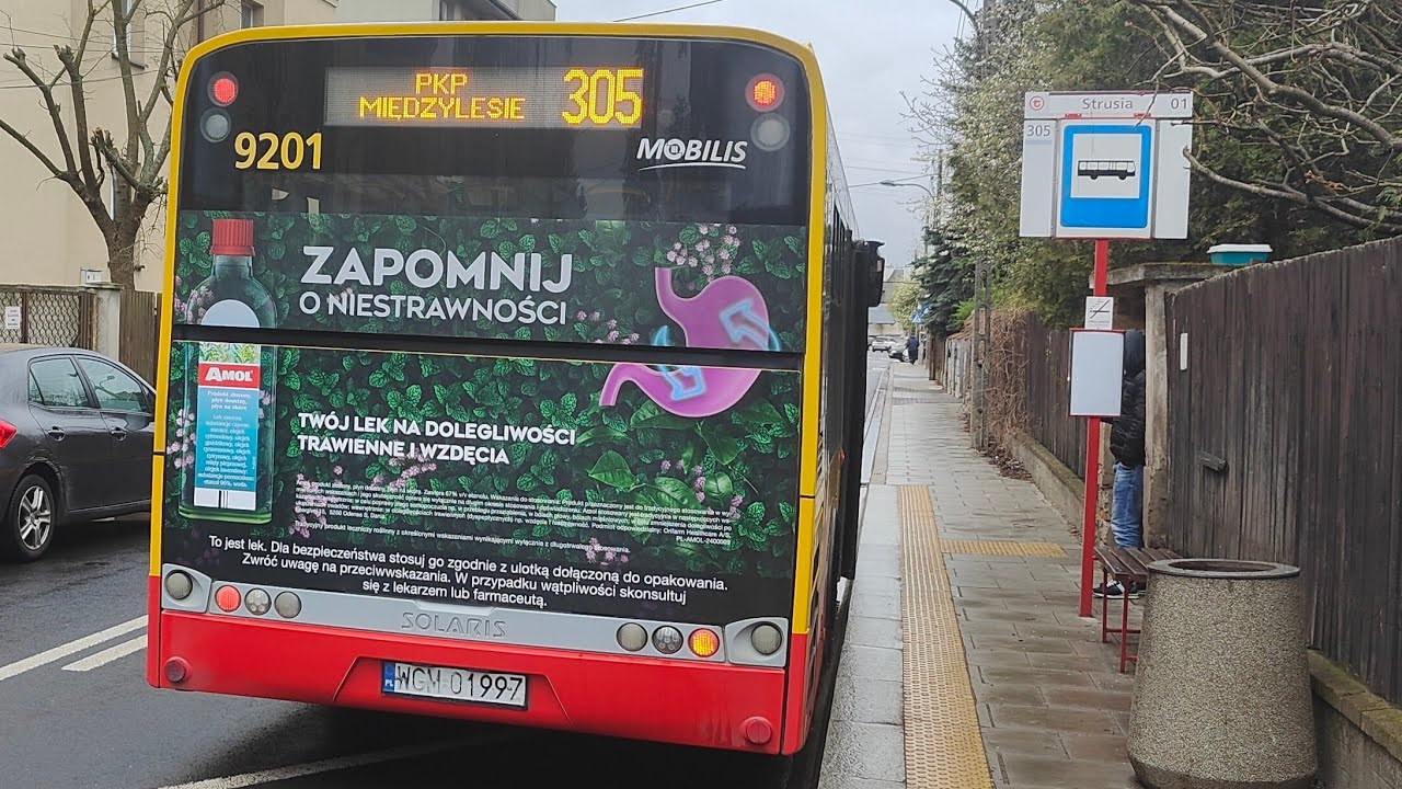 Linia 305 ( Trasa Zmieniona ) - Solaris Urbino 8,9LE III #9201 ( Mobilis )