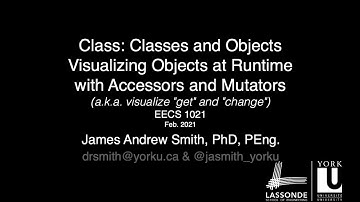1021 Class on Object-Oriented Programming: mutators accessors